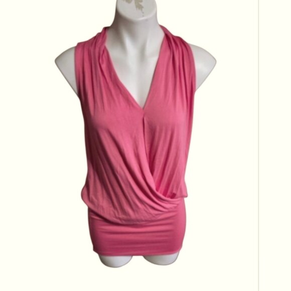 Lascana For Venus Sleeveless Surplice Dress Pink Size 4 - Picture 2 of 13